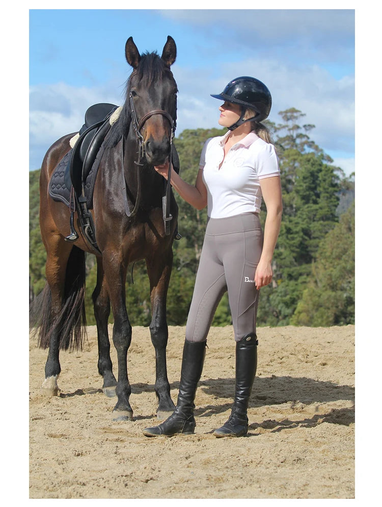 New Silicone Equestrian Breech  Women  High Bounce Riding Pants - Ghoddosh