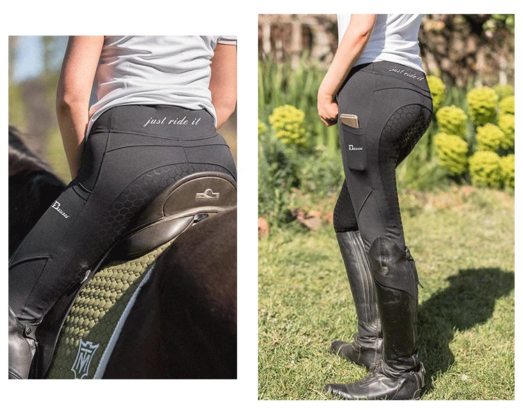 New Silicone Equestrian Breech  Women  High Bounce Riding Pants - Ghoddosh