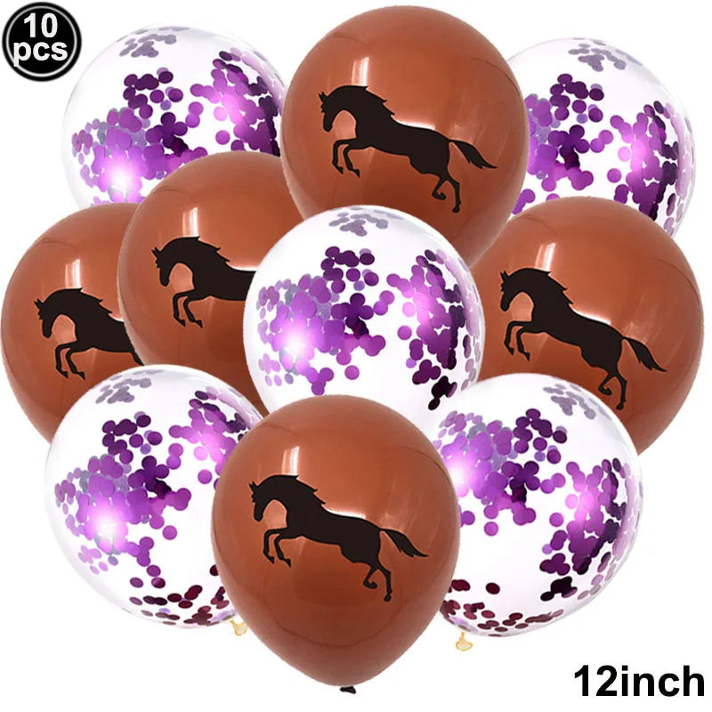 10pcs Horse Balloons / Party Décor