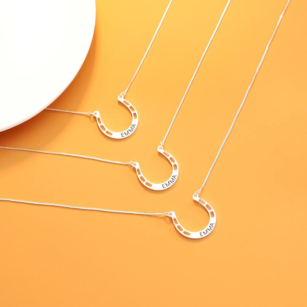 Customized Lucky HorseShoe Necklace - Ghoddosh