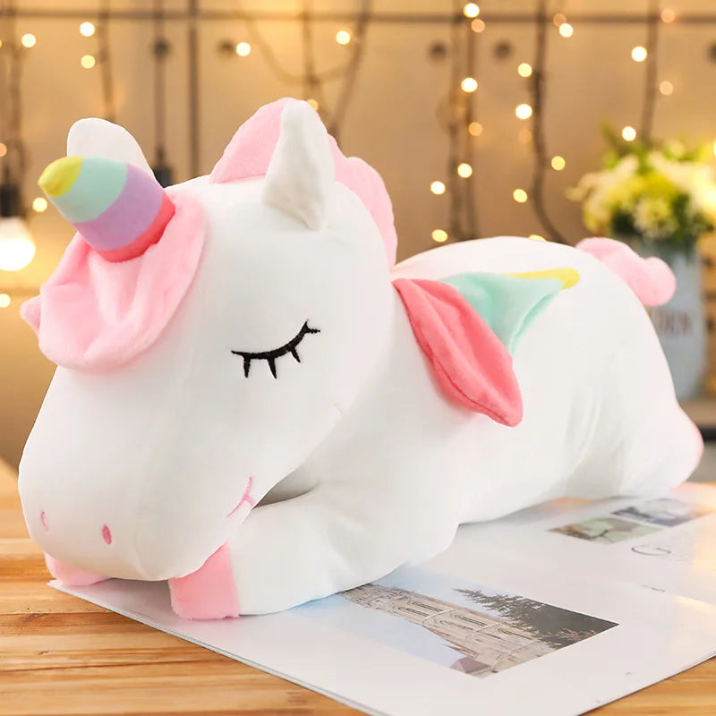 25 to 100 Cm Unicorn Plush Toy , A Soft Stuffed Unicorn Pillow .Ghoddosh