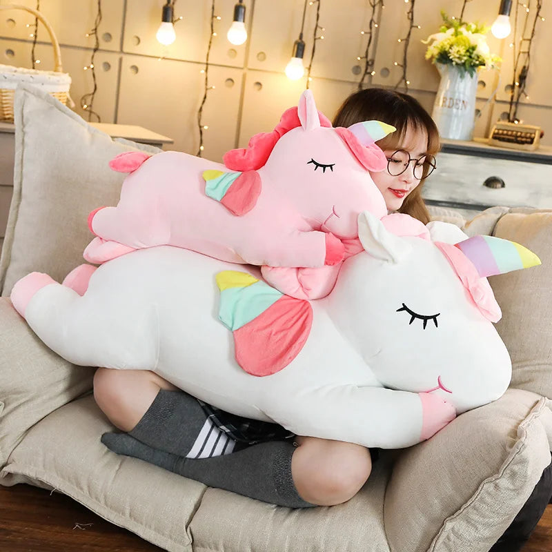 25 to 100 Cm Unicorn Plush Toy , A Soft Stuffed Unicorn Pillow .Ghoddosh