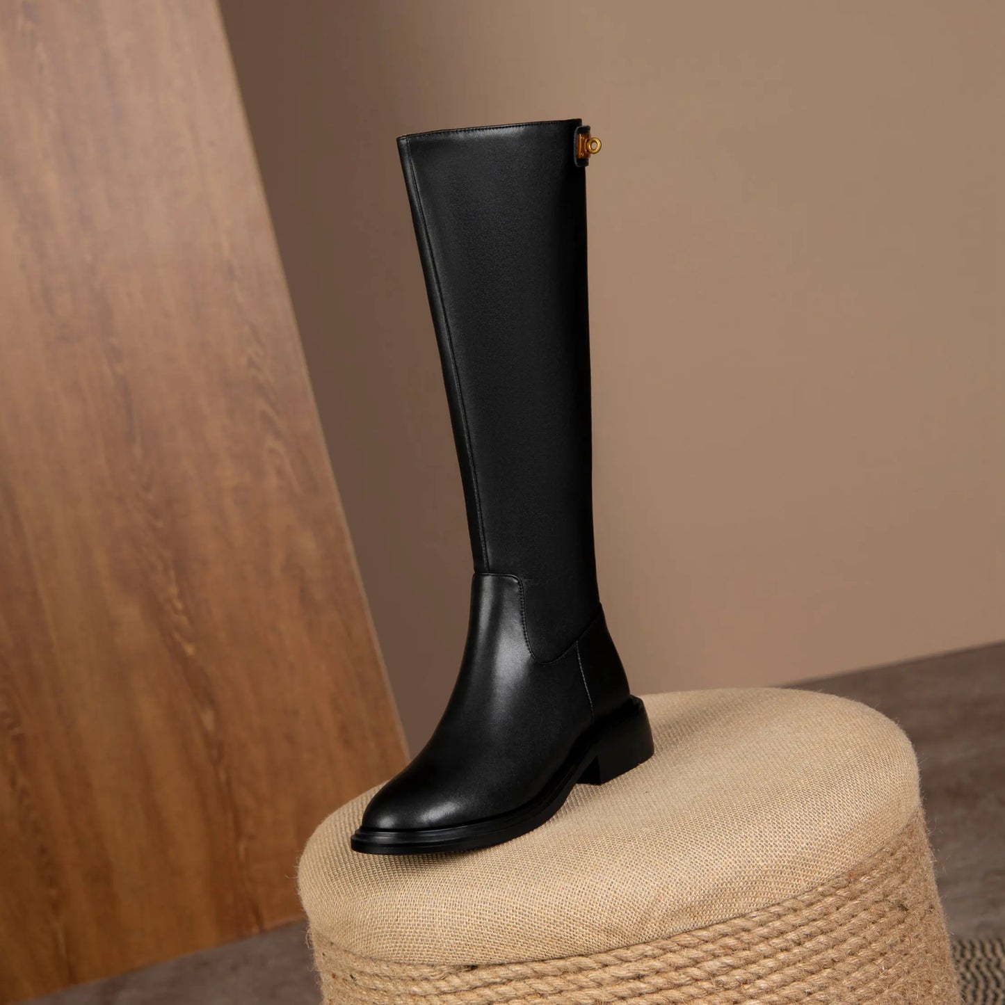 Hot cow split leather equestrian boots . Ghoddosh