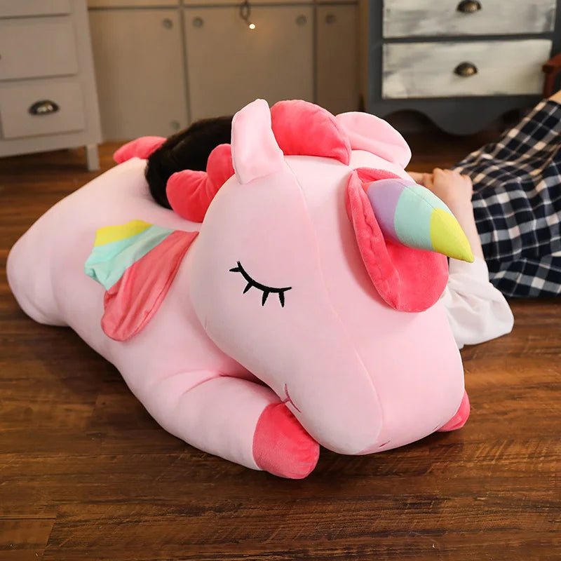 25 to 100 Cm Unicorn Plush Toy , A Soft Stuffed Unicorn Pillow .Ghoddosh