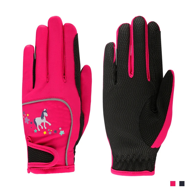 Children Riding Colorful Gloves