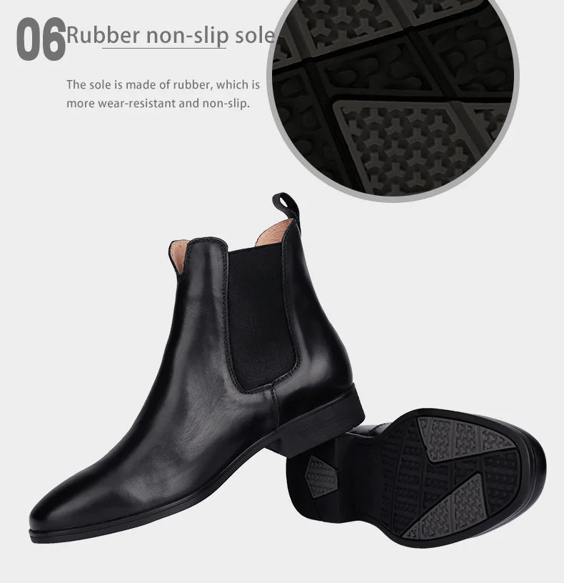Cowhide Chelsea-Style Riding Boots – Real Leather Ankle Boots for Equestrian & Everyday Wear
