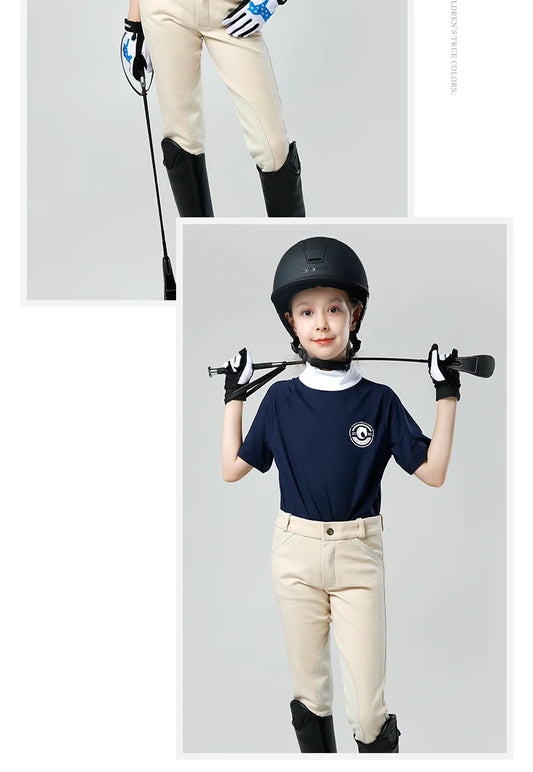 children's breeches, children's riding pants, stretchy, soft and breathable Children's riding equipmen