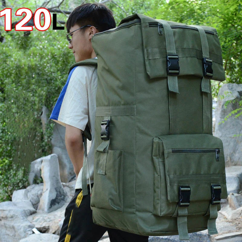 120L Men Backpack Large Outdoor Luggage Tactical Shoulder Bag - Ghoddosh