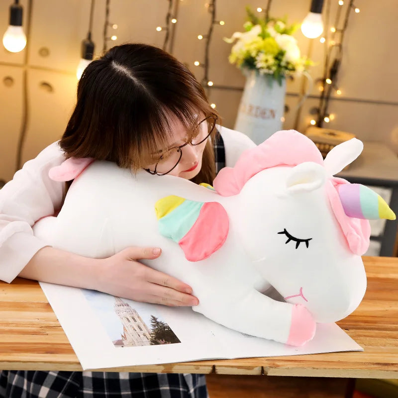 25 to 100 Cm Unicorn Plush Toy , A Soft Stuffed Unicorn Pillow .Ghoddosh