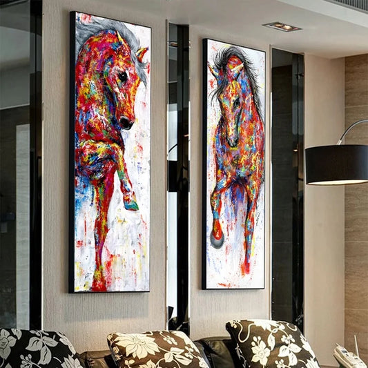 Unframed Big Size Horse Canvas Painting Posters @ ghoddosh.com