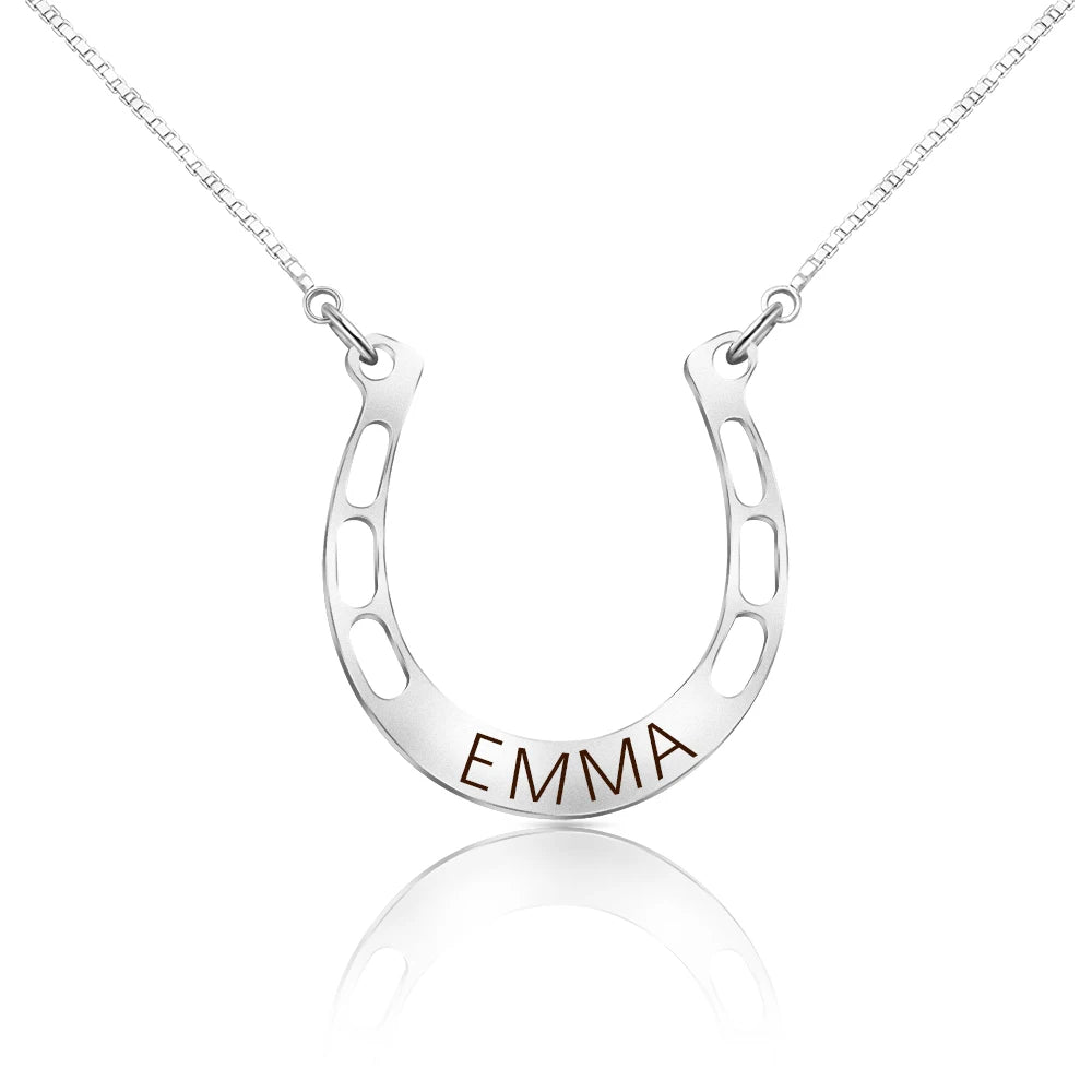 Customized Lucky HorseShoe Necklace - Ghoddosh
