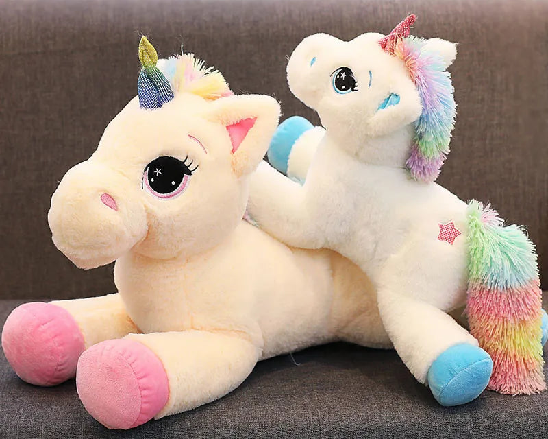 40 - 60 - 80cm - Stuffed Rainbow Horse Unicorn Plush toys - Ghoddosh