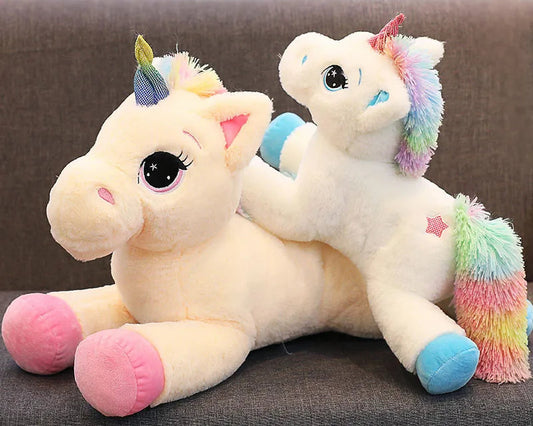 40 - 60 - 80cm - Stuffed  Rainbow Horse  Unicorn Plush toys - Ghoddosh