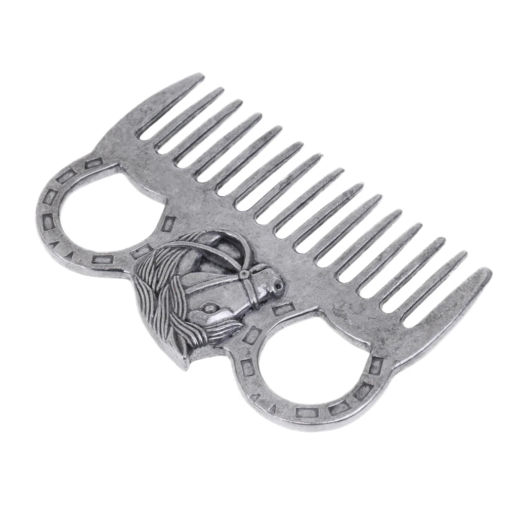Stainless Steel Curry Comb – Heavy-Duty Grooming Tool for Horses & Ponies . Ghoddosh