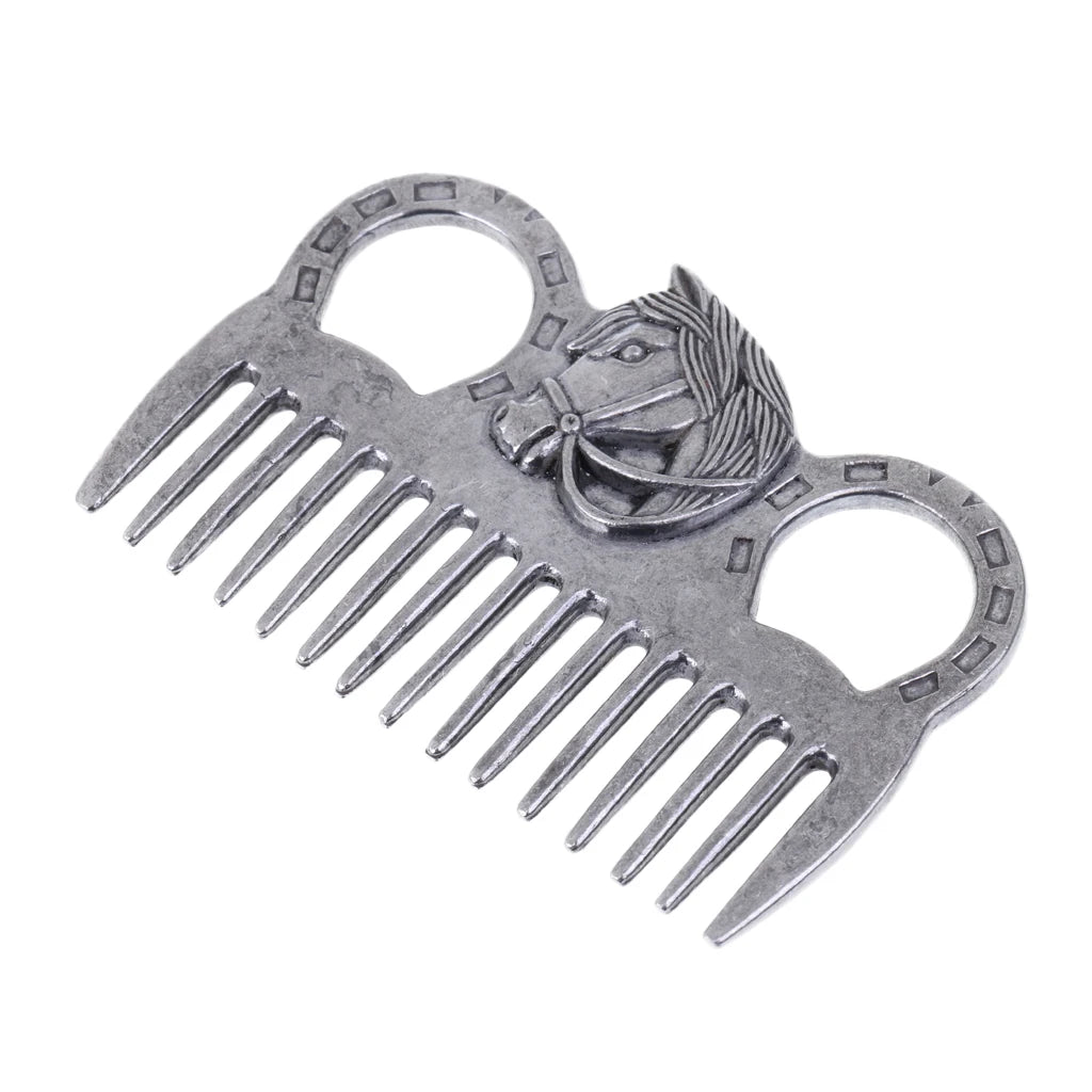 Stainless Steel Curry Comb – Heavy-Duty Grooming Tool for Horses & Ponies . Ghoddosh