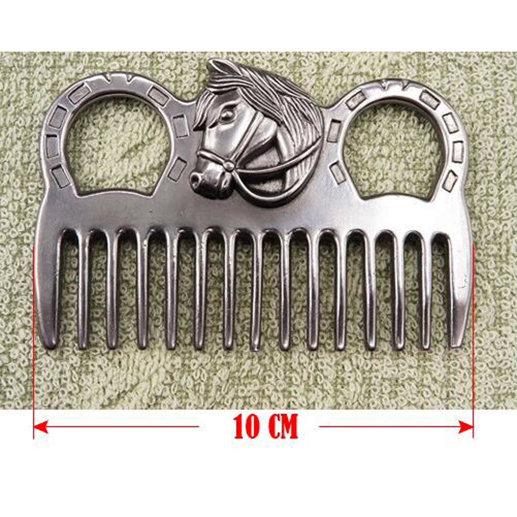 Stainless Steel Curry Comb – Heavy-Duty Grooming Tool for Horses & Ponies .Ghoddosh
