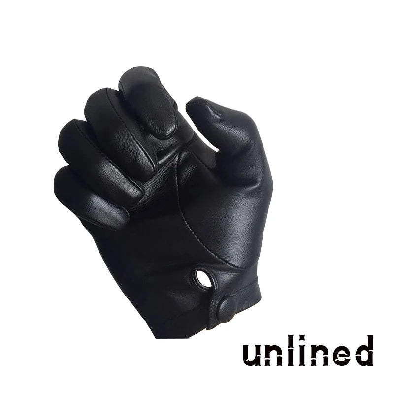 Men's Unlined Luxury Italy Thin Leather Wrist Gloves  / Mobile Friendly . Ghoddosh