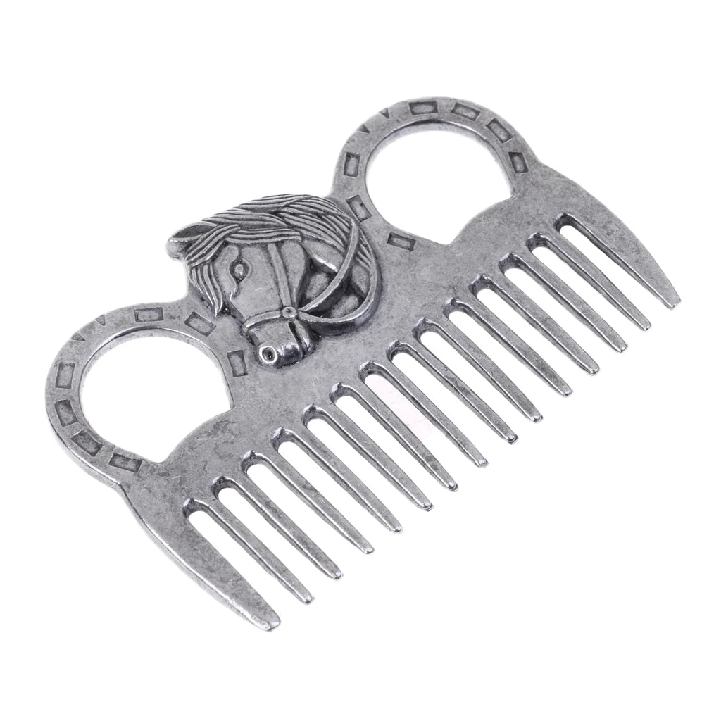 Stainless Steel Curry Comb – Heavy-Duty Grooming Tool for Horses & Ponies.Ghoddosh