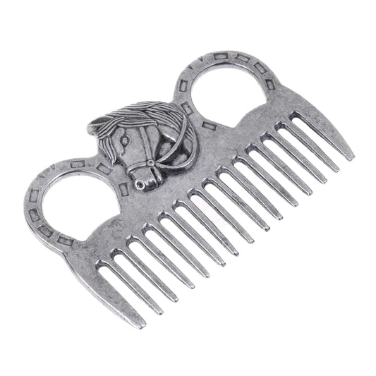 Stainless Steel Curry Comb – Heavy-Duty Grooming Tool for Horses & Ponies.Ghoddosh