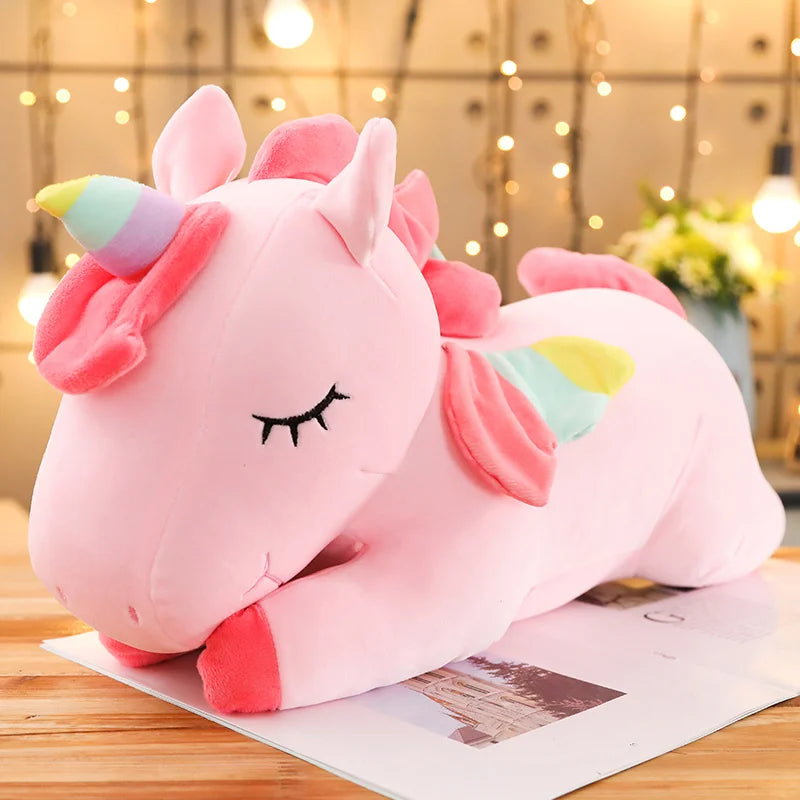 25 to 100 Cm Unicorn Plush Toy , A Soft Stuffed Unicorn Pillow .Ghoddosh