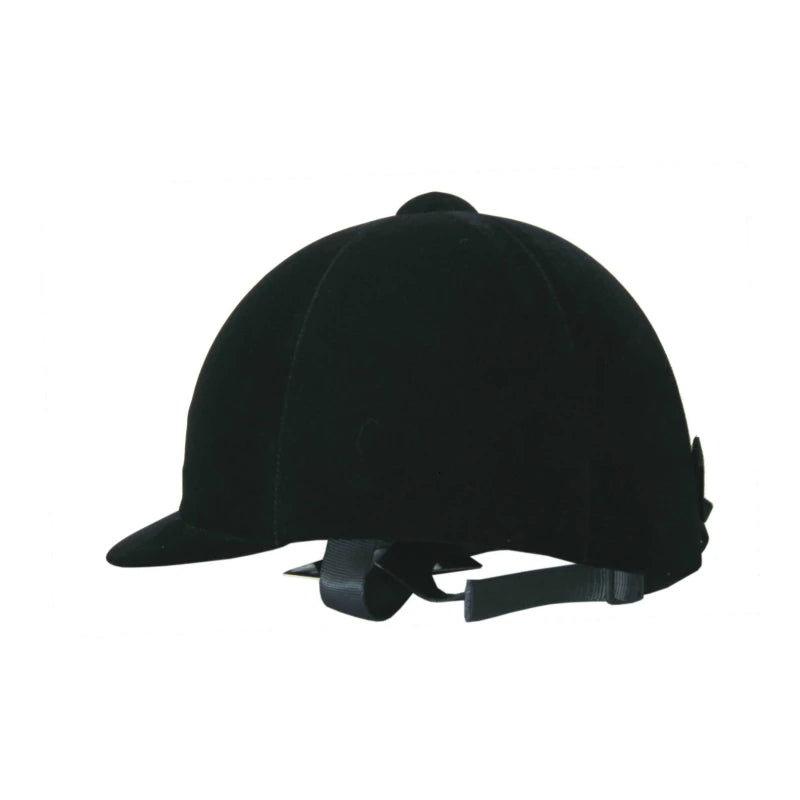 Children’s Velvet Equestrian Helmet – Adjustable ABS Safety Cap for Horse Riding (50–59cm)