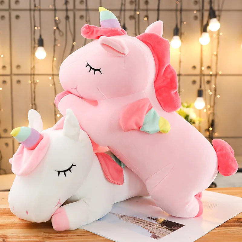 25 to 100 Cm Unicorn Plush Toy  ,  A Soft Stuffed Unicorn  Pillow .Ghoddosh
