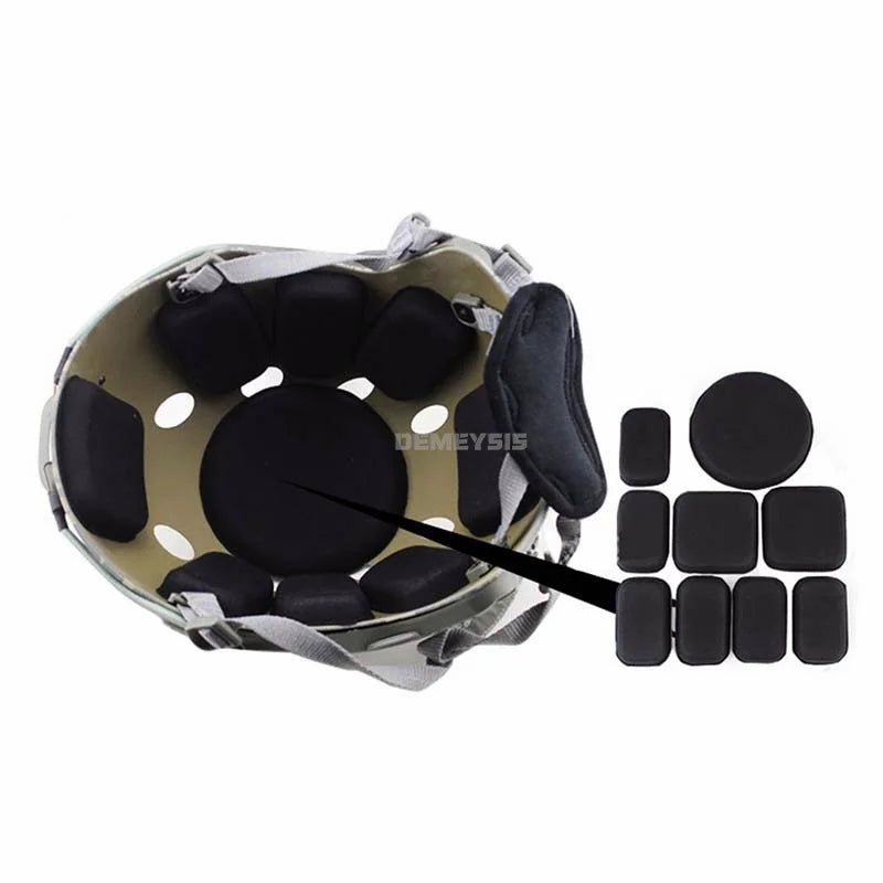 Tactical Helmet Soft Pad Durable 19Pcs / Set Combat Paintball Helmet Pads Hunting Shooting Helmet Protective Pads