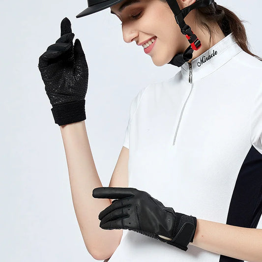 Equestrian  Breathable Training Knight Riding Gloves . Ghoddosh