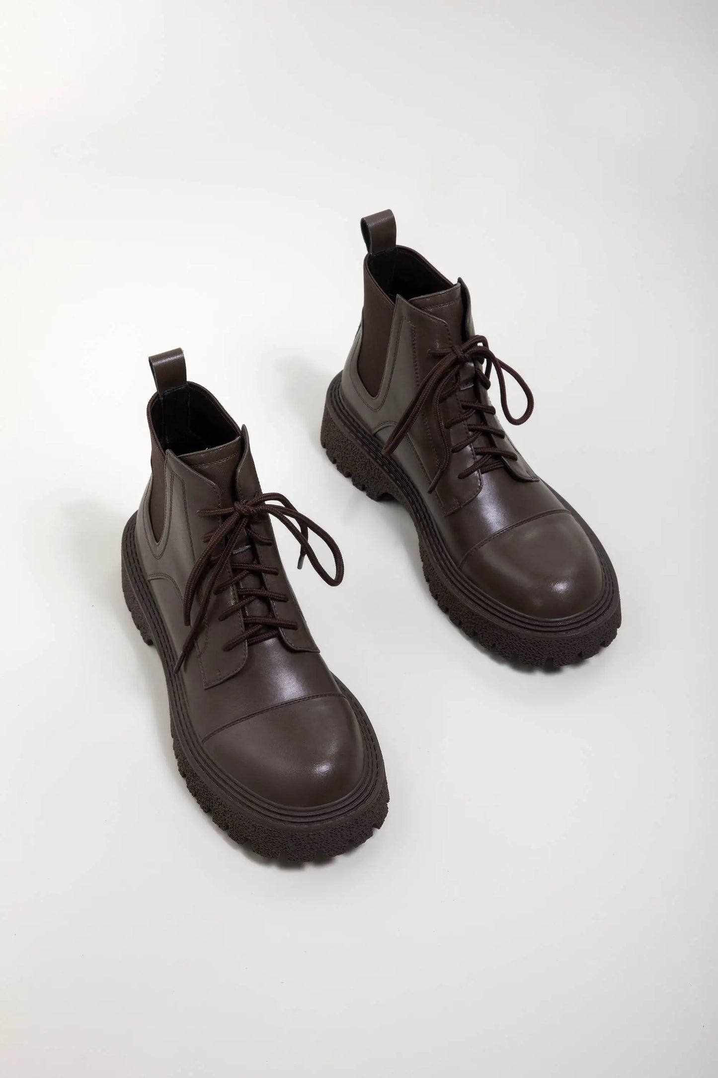 Split Leather Gladiator Ankle Boots - Ghoddosh