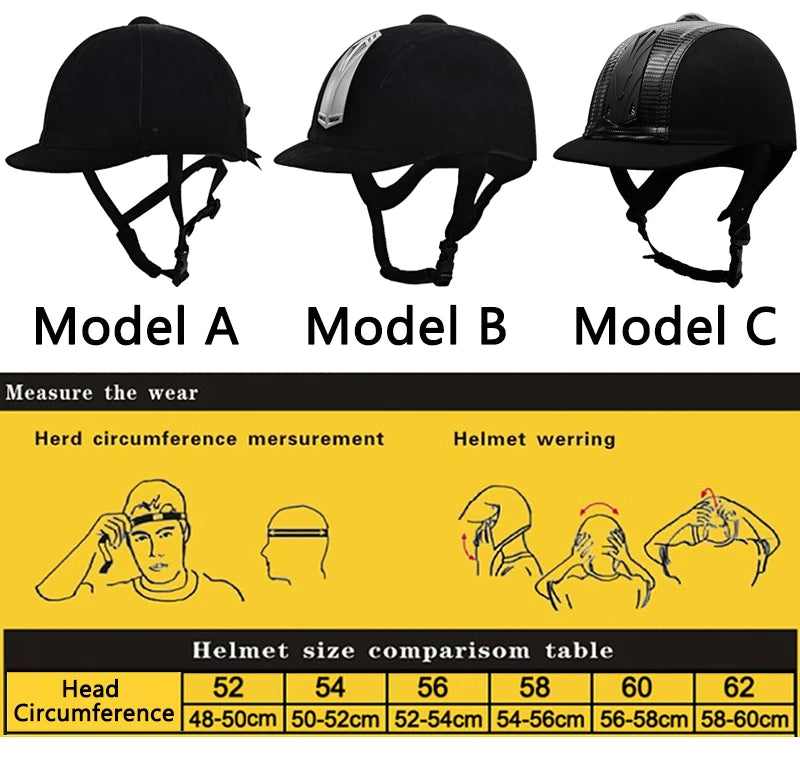 Equestrian Horse Rider Helmet  , Durable Safety  with Half Cover Horse Riding Helmet for both Children and Adults - Ghoddosh