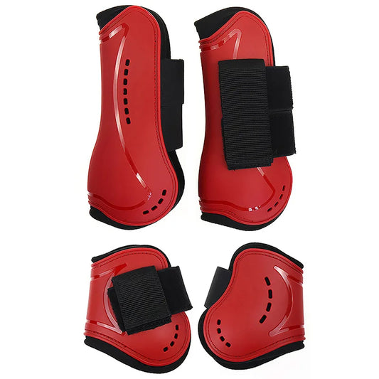 Adjustable PU-Neoprene Horse Splint Boots – Shock-Absorbing Leg Guards for Training & Jumping .Ghoddosh