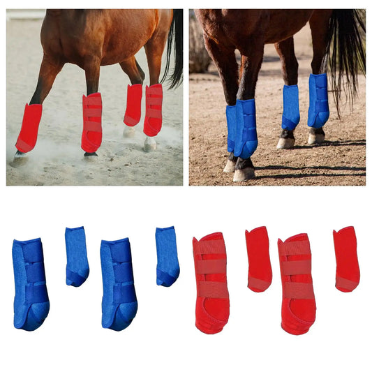 4x Horse Boots  Multifunction Reusable Portable Guard horse Leg Wraps - Ghoddosh