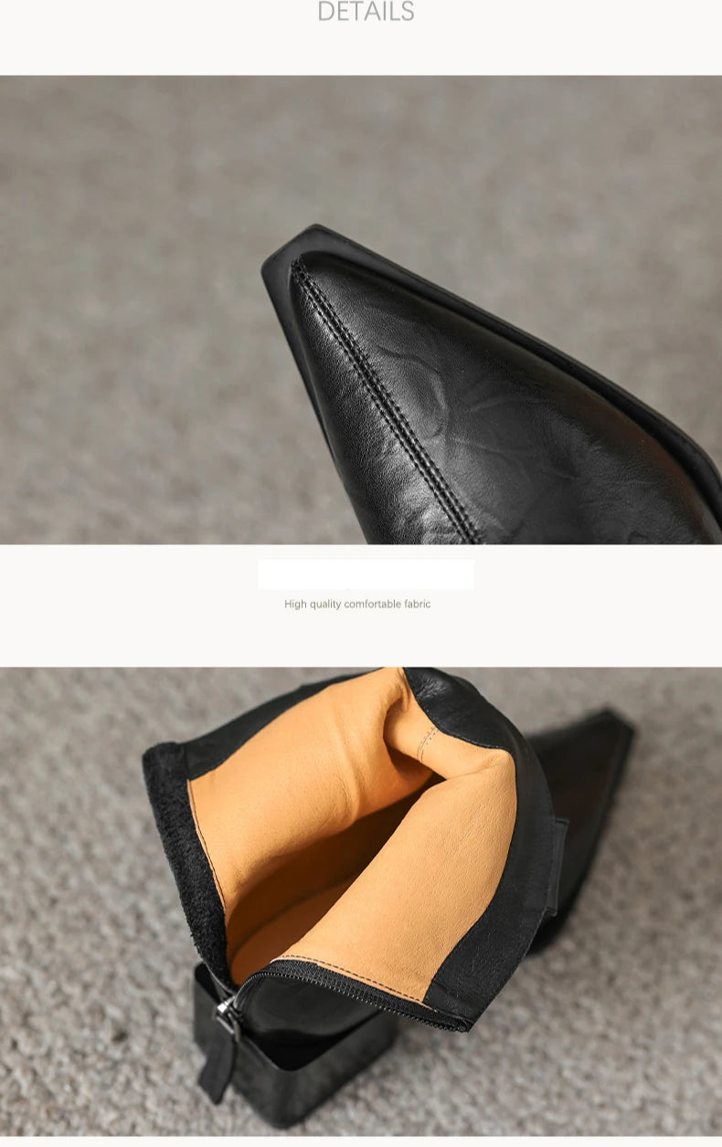 2025 Pointed Toe Women Western Cowgirl Boots - Ghoddosh