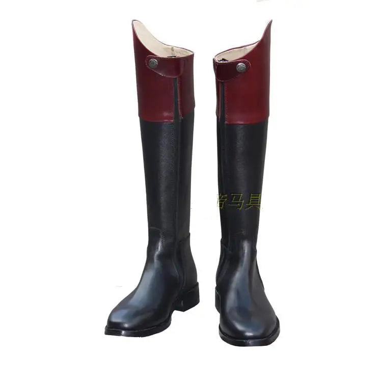 Aoud Full-Leather Equestrian Boots – Unisex Dressage Zip-Up Riding Boots