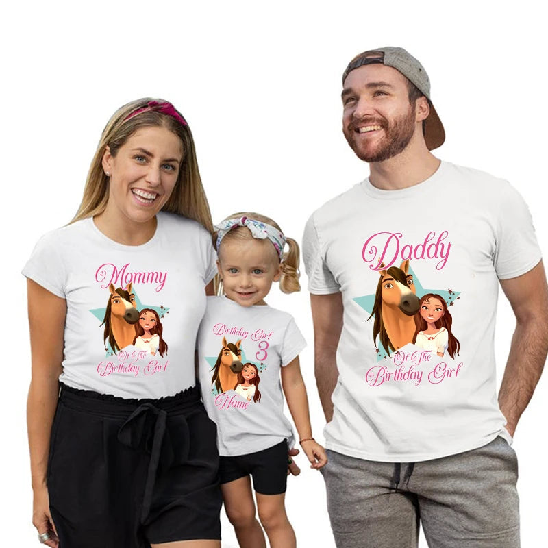 Custom , Black & White Horse Birthday Shirt – Adult Plus Sizes (XXL to 4XL ) , Name Customization Available - Ghoddosh