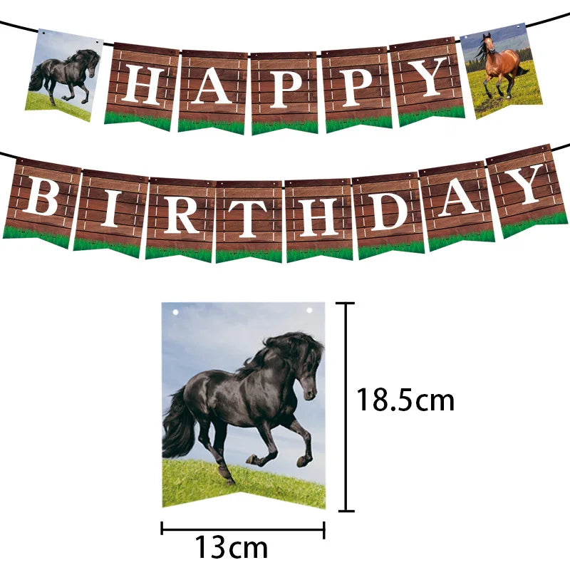 Horse Party Banners . Wild Horse Paper Décor