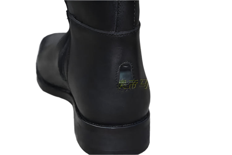 Aoud Full-Leather Equestrian Boots – Unisex Dressage Zip-Up Riding Boots