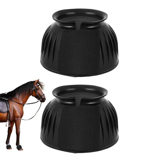 Rubber Bell Horse Boots 2pcs Soft Equine Protective Boots - Ghoddosh