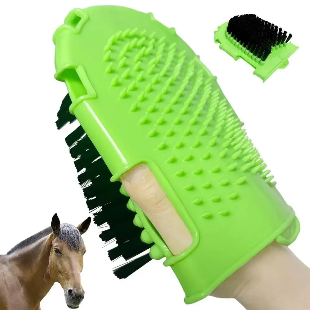 Horse scrub Brushes / Double-Sided Animal Grooming Mitt