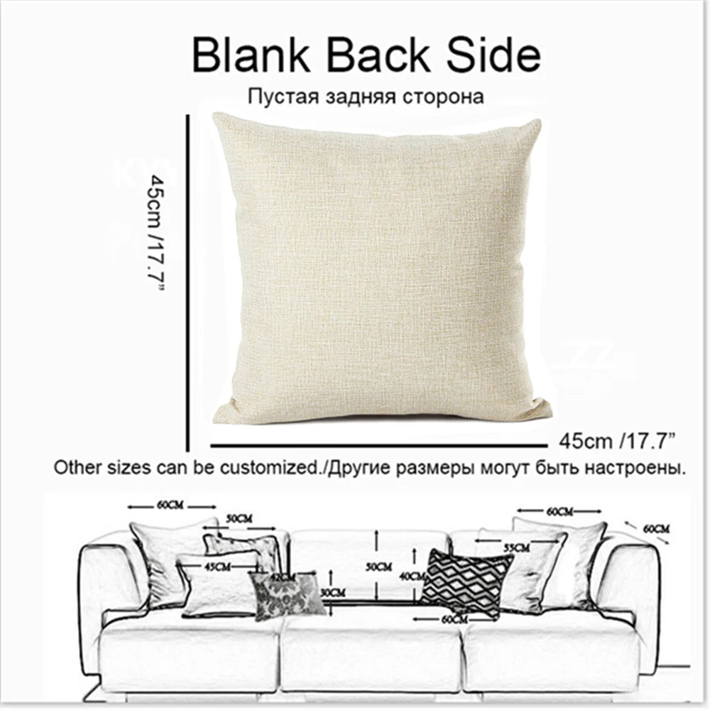 Horse Customized Cushion Cover  45x45cm Linen Pillow Case - Ghoddosh