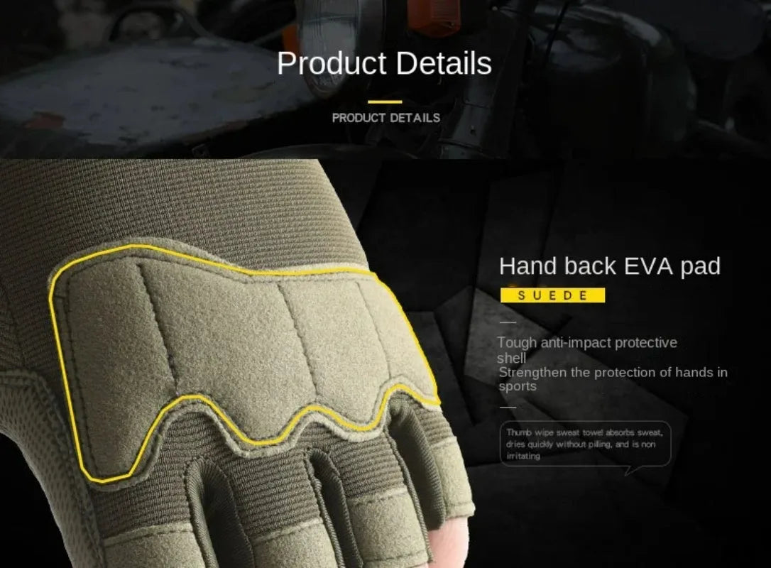 Half Finger Tactical Gloves for Men and Women ,  Breathable Riding Gloves