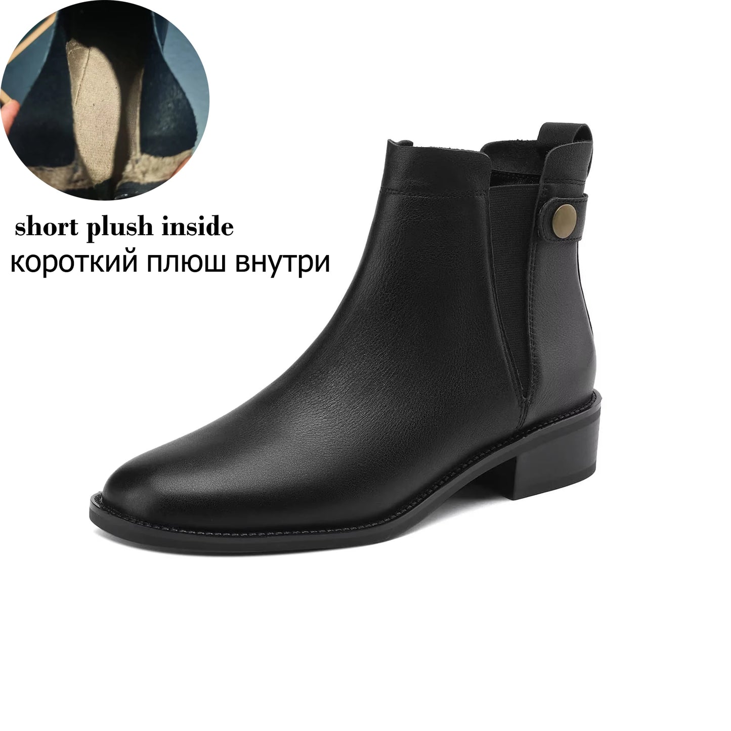 Men’s Genuine Leather Chelsea Ankle Boots — Durable Round-Toe, Elastic Gusset,- Ghoddosh