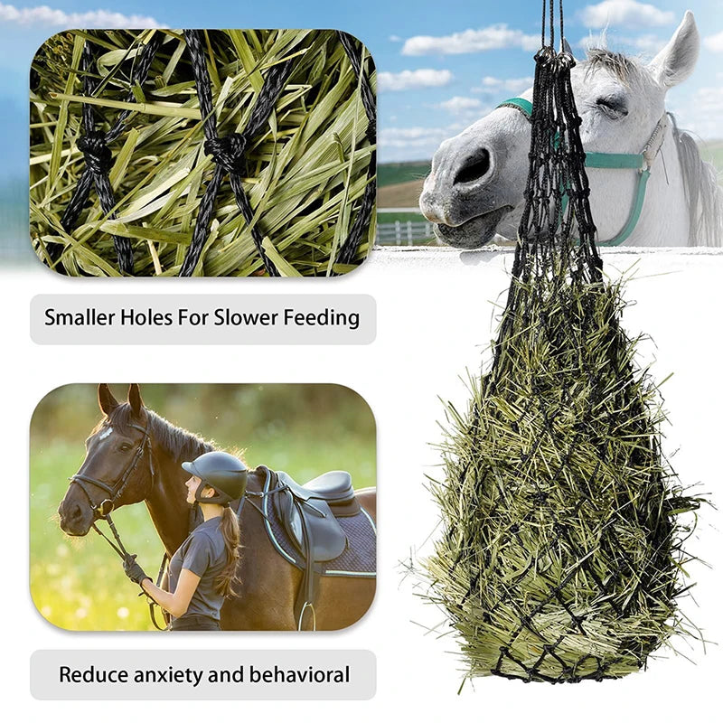 Durable Slow Feed Haylage Net – Small-Holed Hay Feeder Bag for Horses