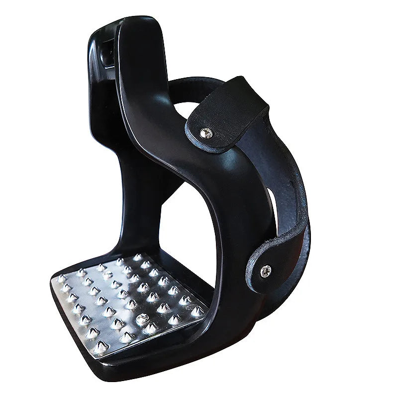 Equestrian / Horse Riding Safety Saddle Stirrups / Flexible Die-Cast Aluminum Riding Saddle with Net Cover Non-slip Pedal