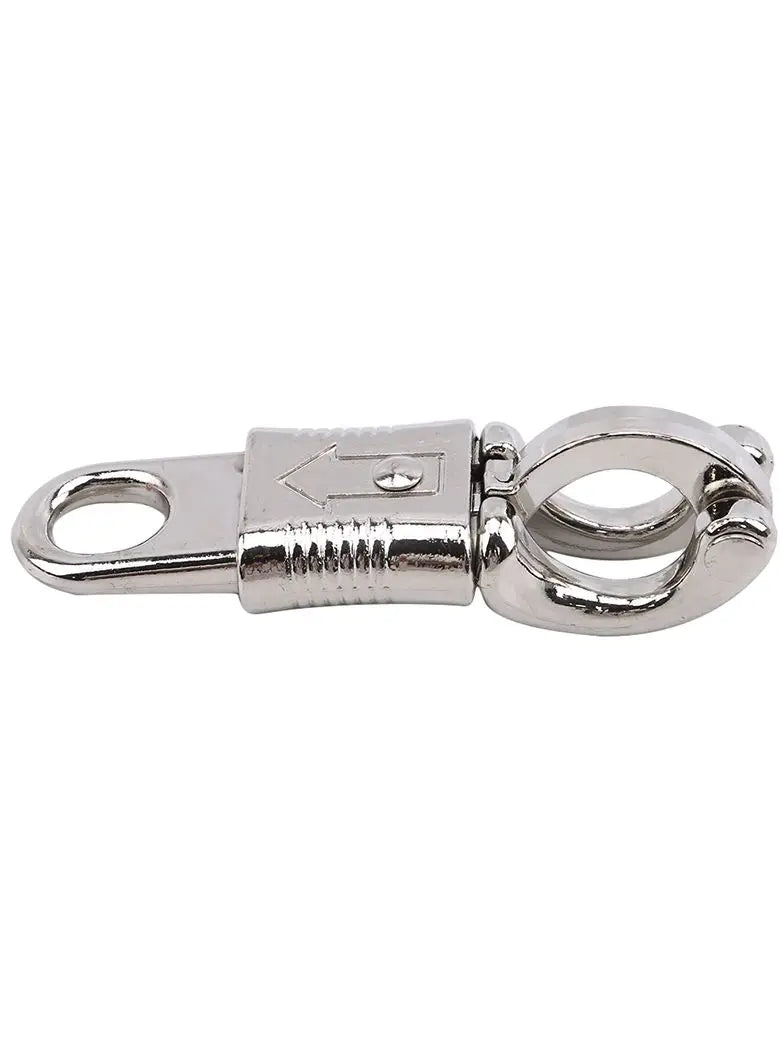 10cm Zinc Alloy Quick-Release Panic Snap Hook – Safety Buckle for Horse Ties & Leads
