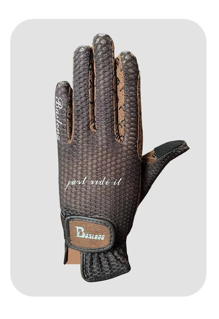 Unisex  Equestrian Gloves / Men's and Women's Riding  Hand-Centered Silicone Non-Slip Breathable Gloves . Ghoddosh