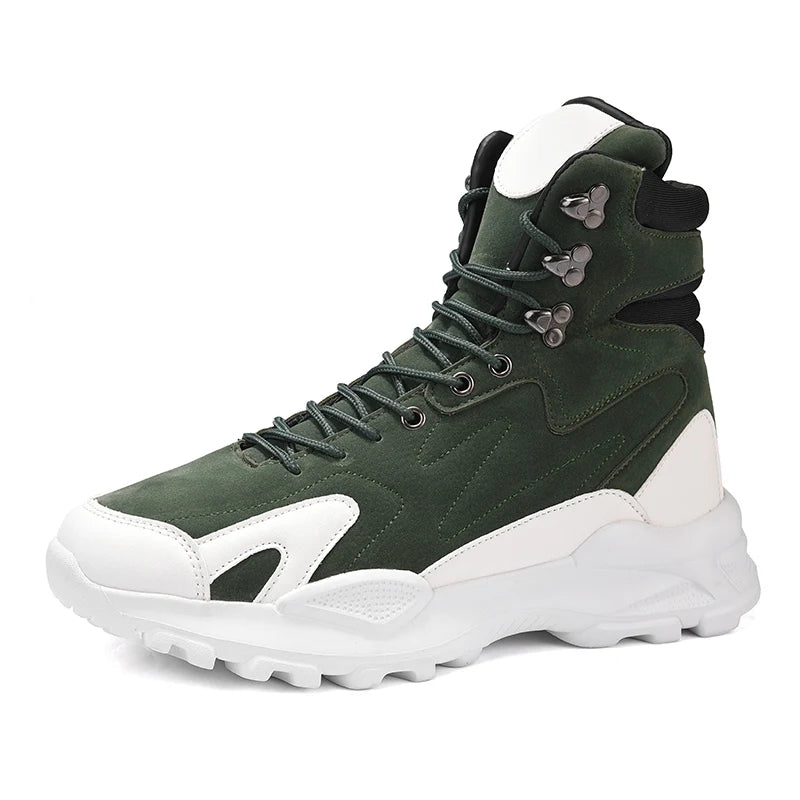 Fashionable and  Comfortable Men's Casual Shoes, High Top , Anti Slip Shoes Short Boots - Ghoddosh