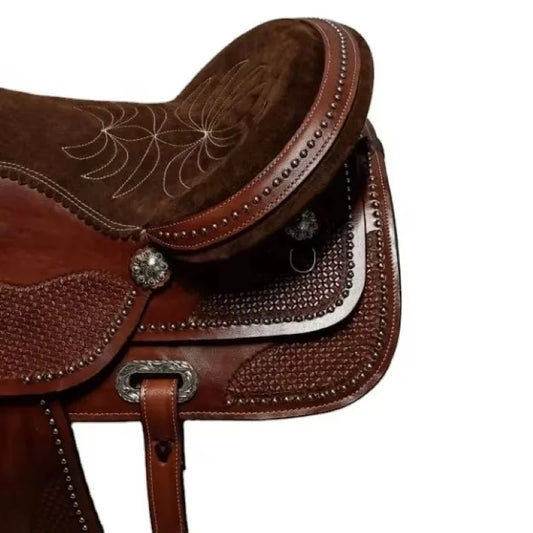 Genuine leather  saddle - Brown Color (with Matching Accessories)