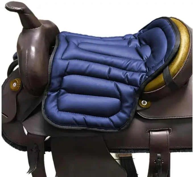 Horse Riding Saddle leather Pad , Shock absorbent , Soft Seat Western Long Saddle .