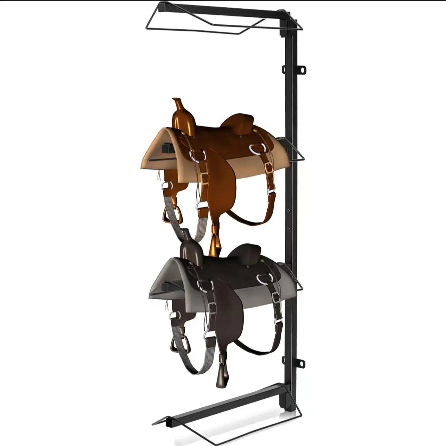 Stable Metal Horse Saddle Rack Stand